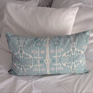 Custom Elegant Blue and White Decorative Pillow